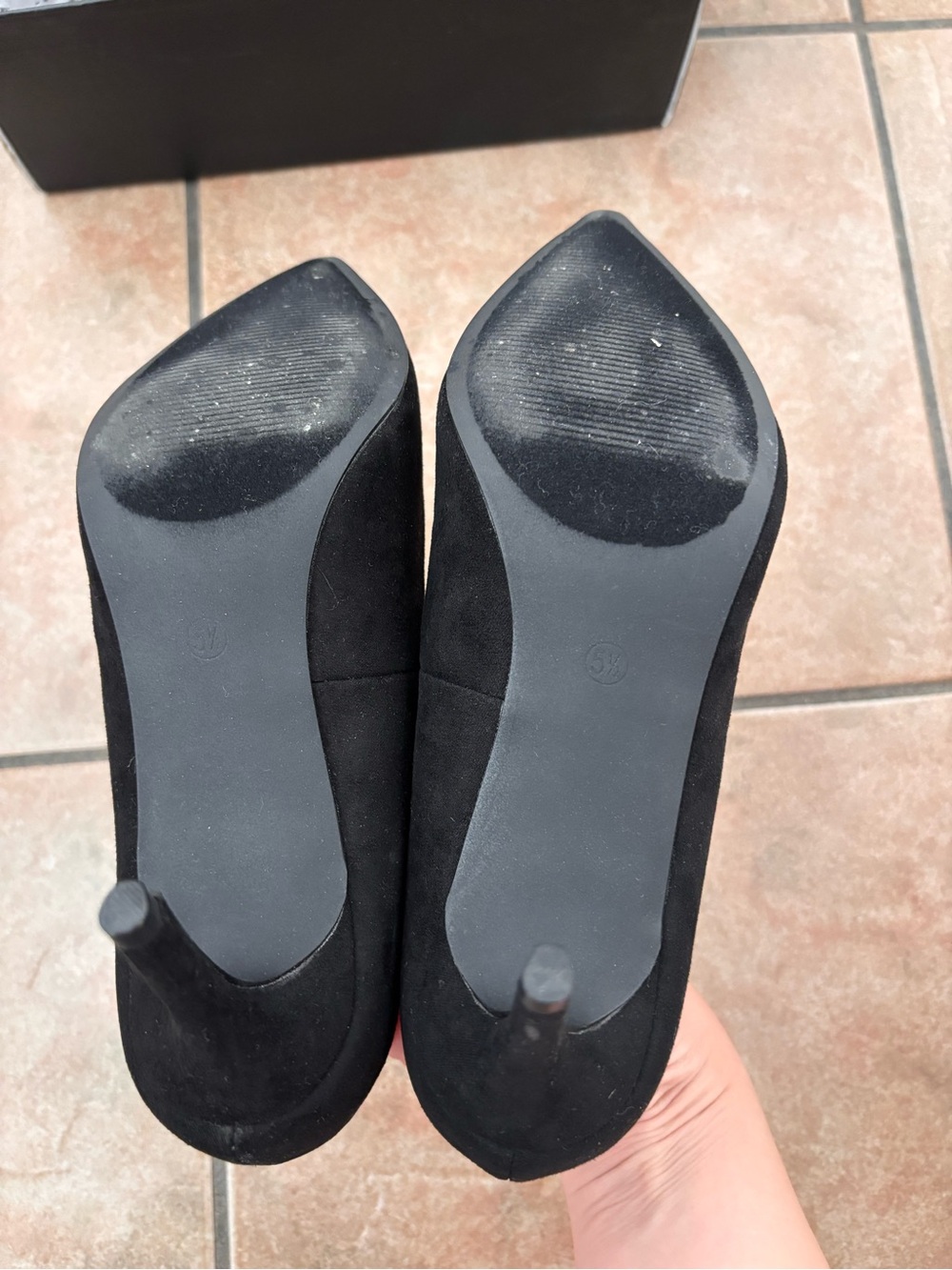 Lulu's Black Pointed Toe Suede Pumps - Classic Women's Heels - Picture 2 of 3